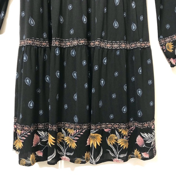 STYLE & CO | Black Peasant Boho Long Sleeve Dress - Picture 12 of 16